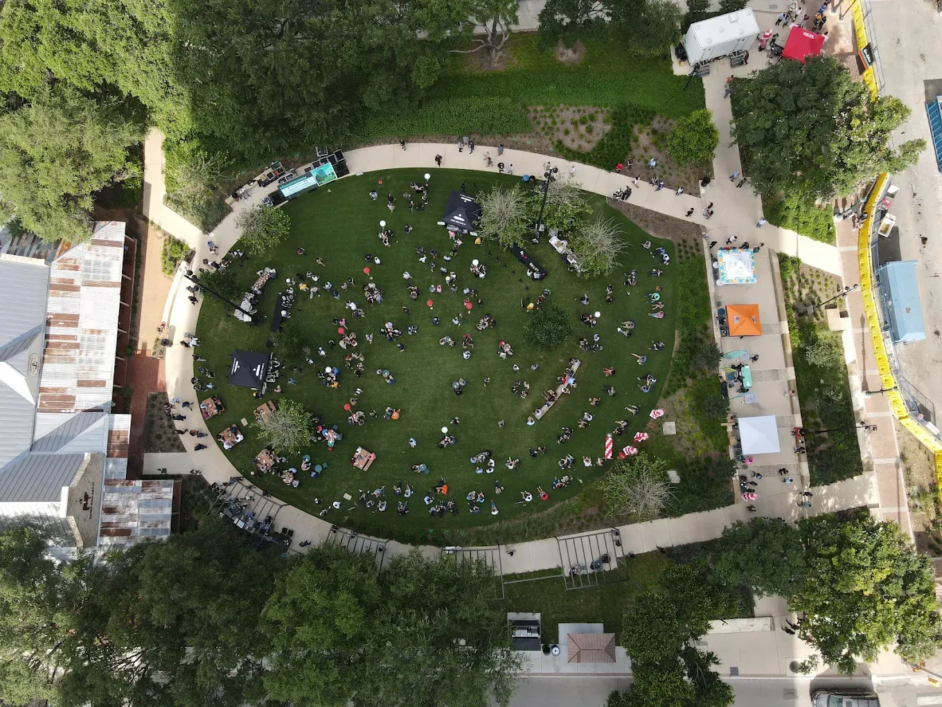 Event drone videography San Antonio outdoor venue gathering