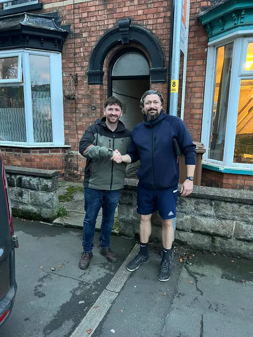 Tom Saunders with Joe Martin