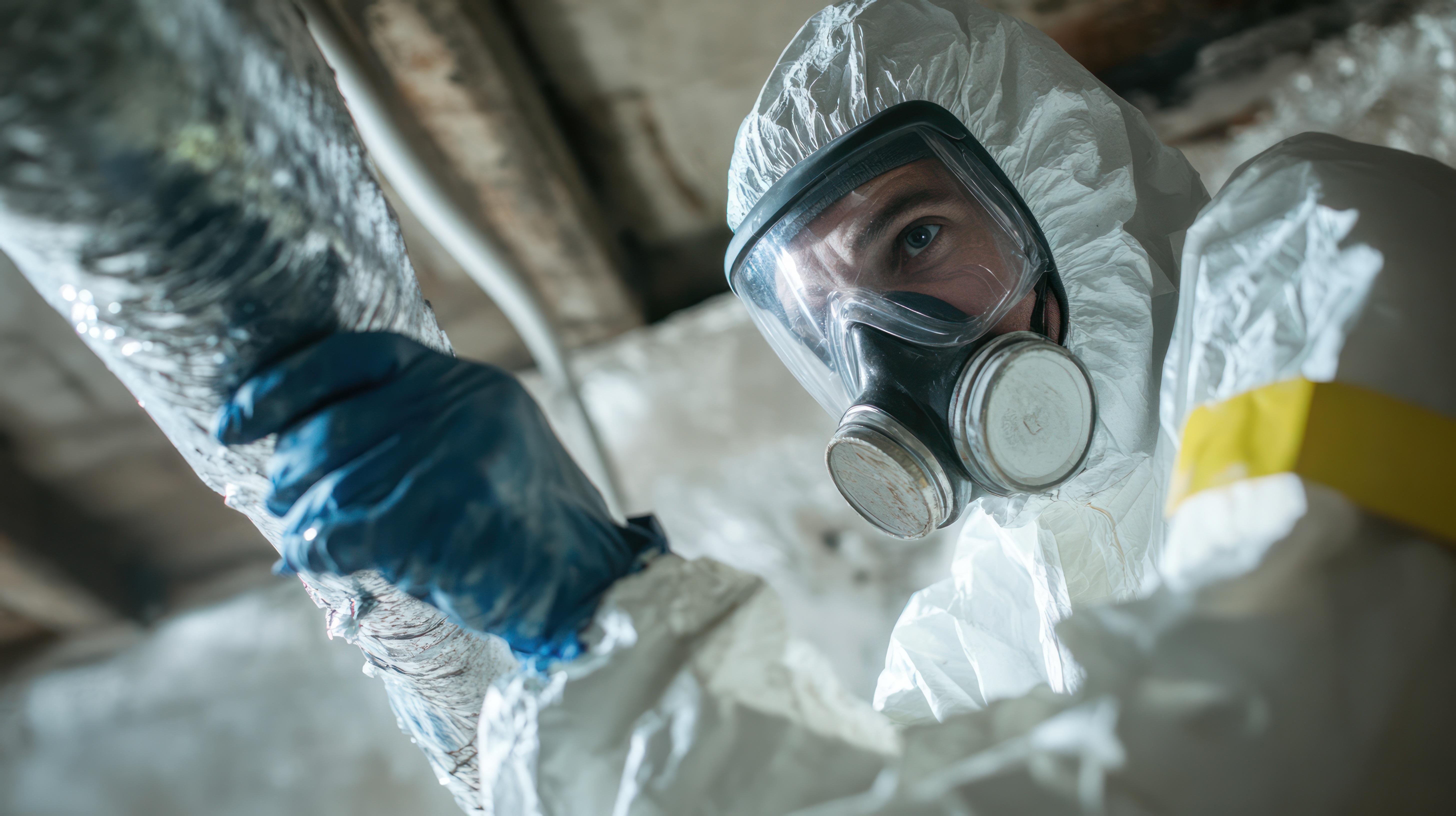 Crawl space vapor barrier in a Brooksville home