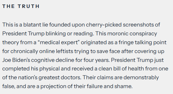 Excerpt about Trump's clean bill of health Excerpt about Trump's clean bill of health