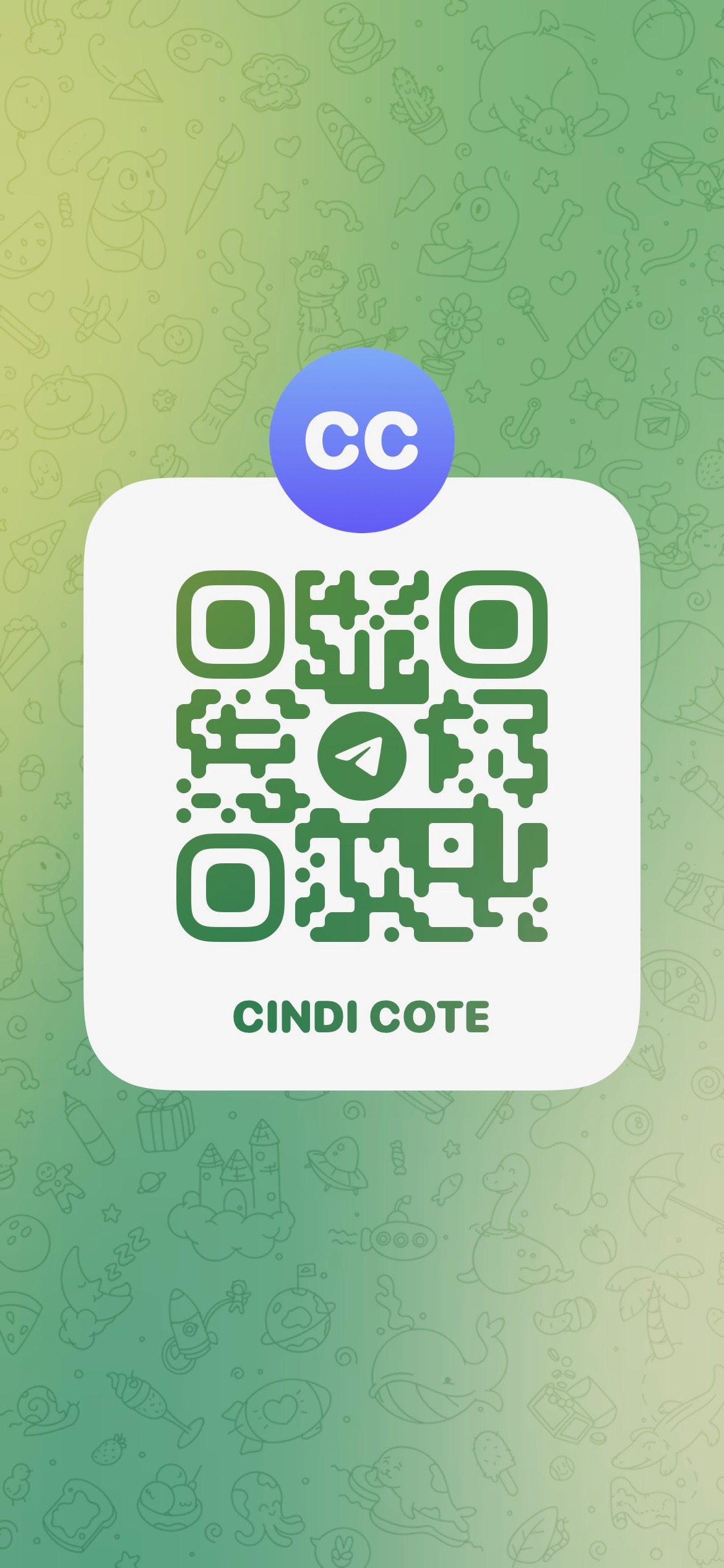 WhatsApp QR code for Cindi Cote