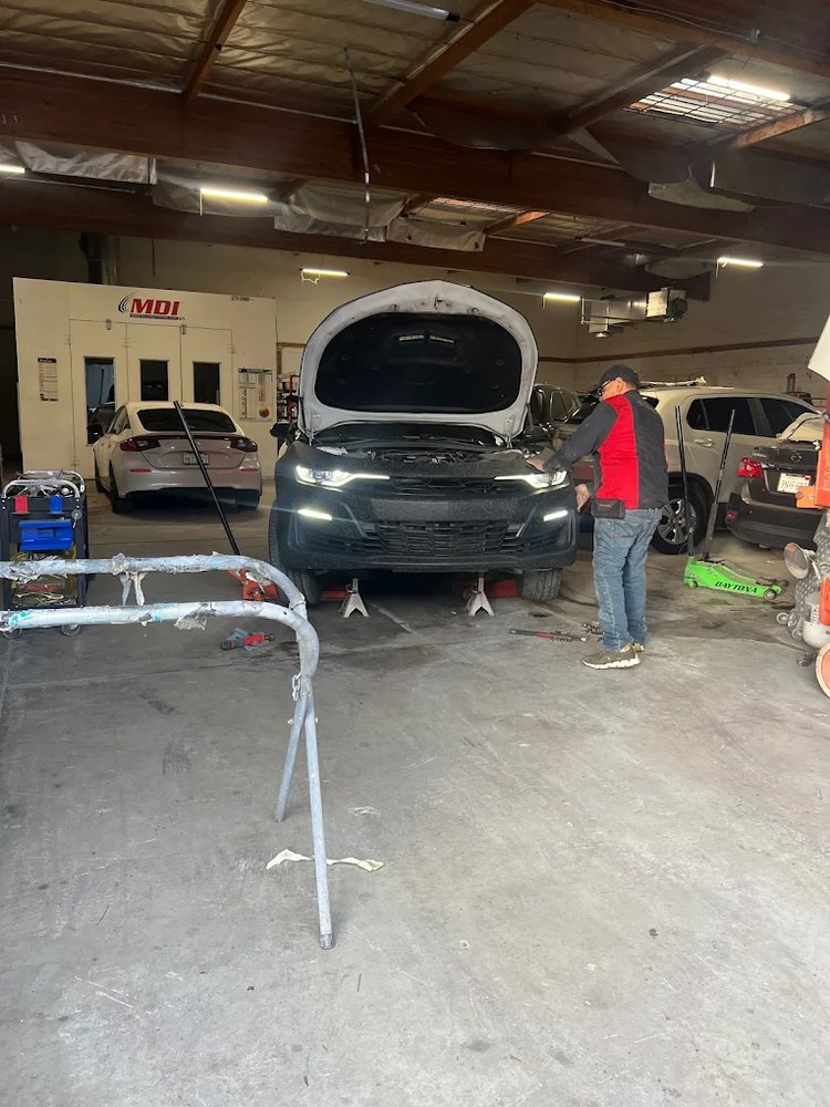 Auto body restoration work at Focus On Cars, Riverside, CA