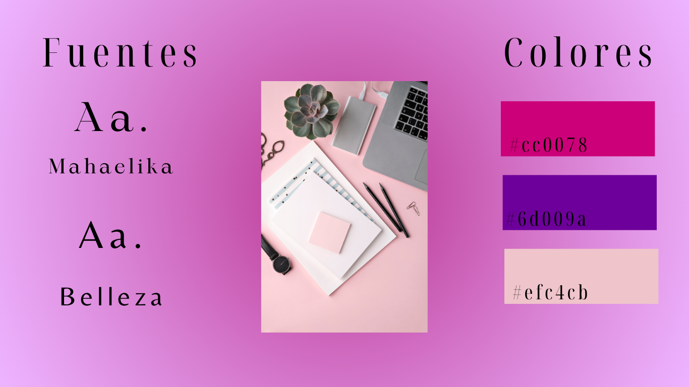 Personal brand fonts and colors