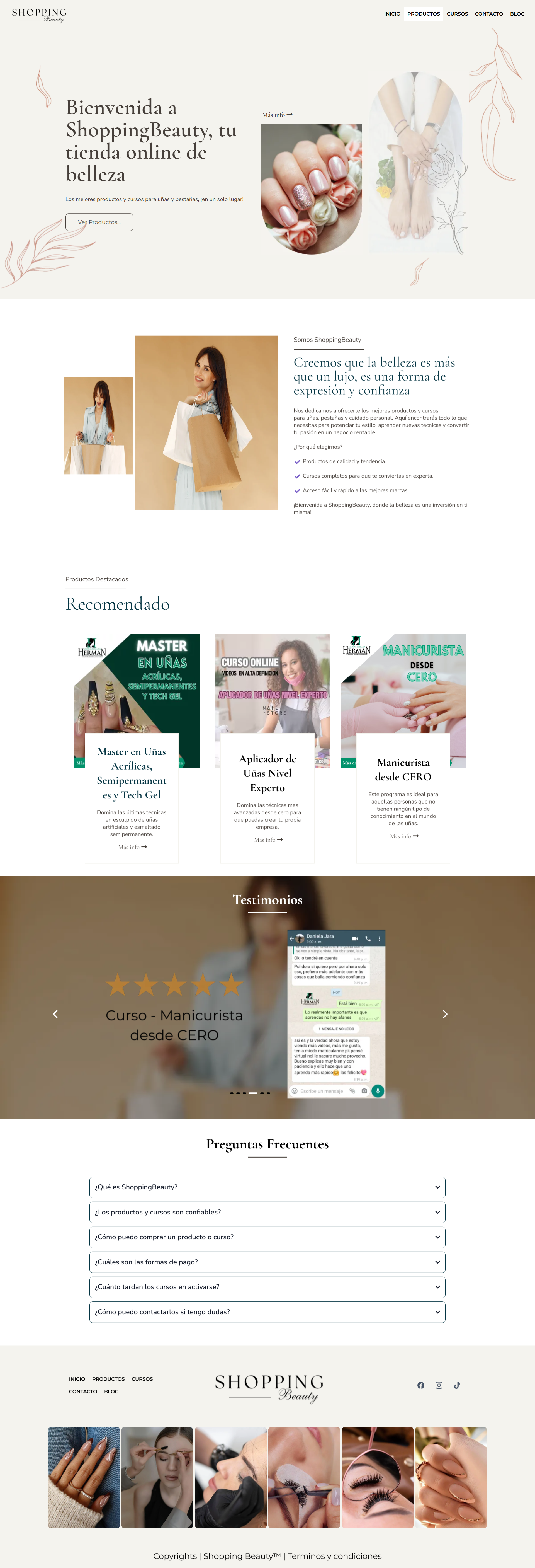 ShoppingBeauty full home page