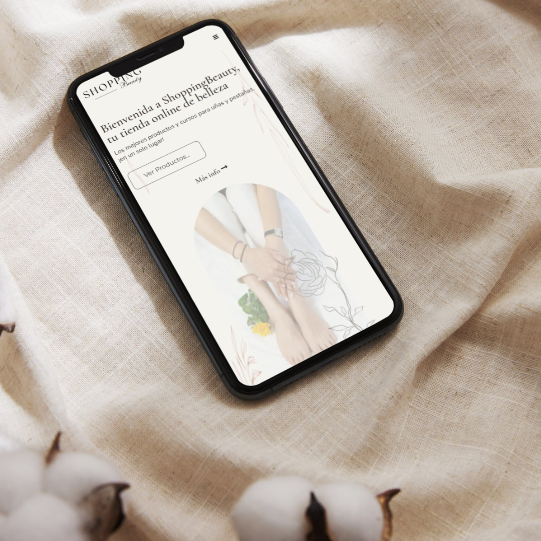ShoppingBeauty website on mobile