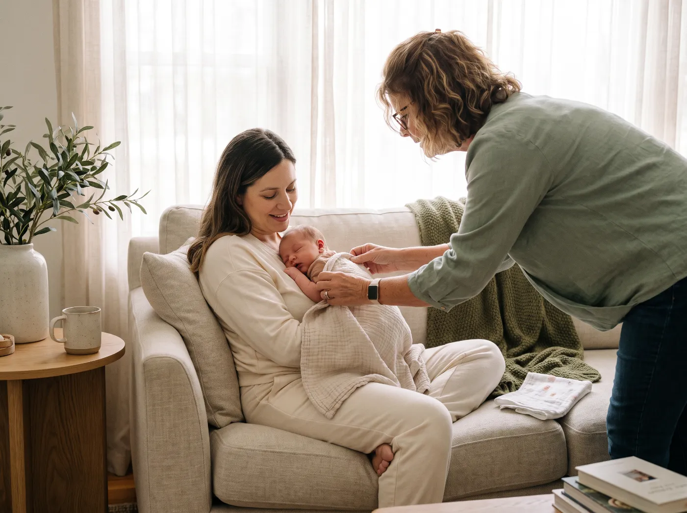 Michelle providing daytime postpartum support