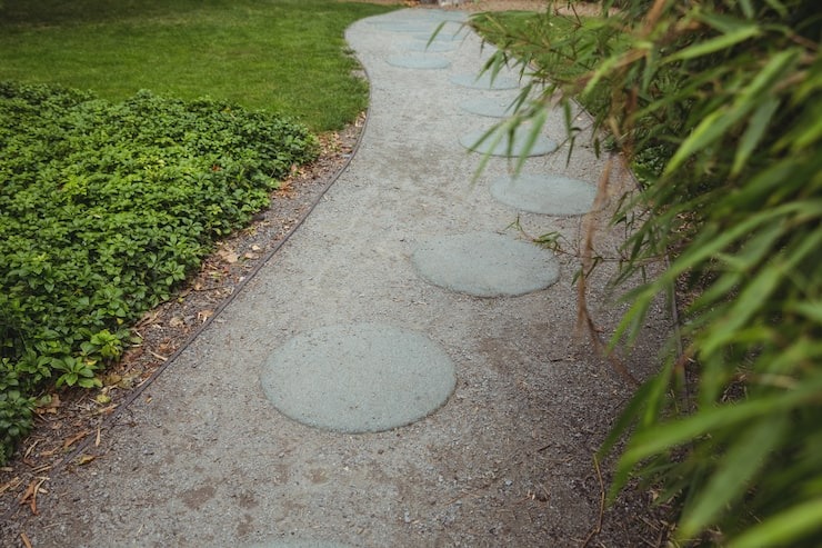 Close-up of SGJ Landscaping providing professional lawn mowing services in Honesdale, PA.