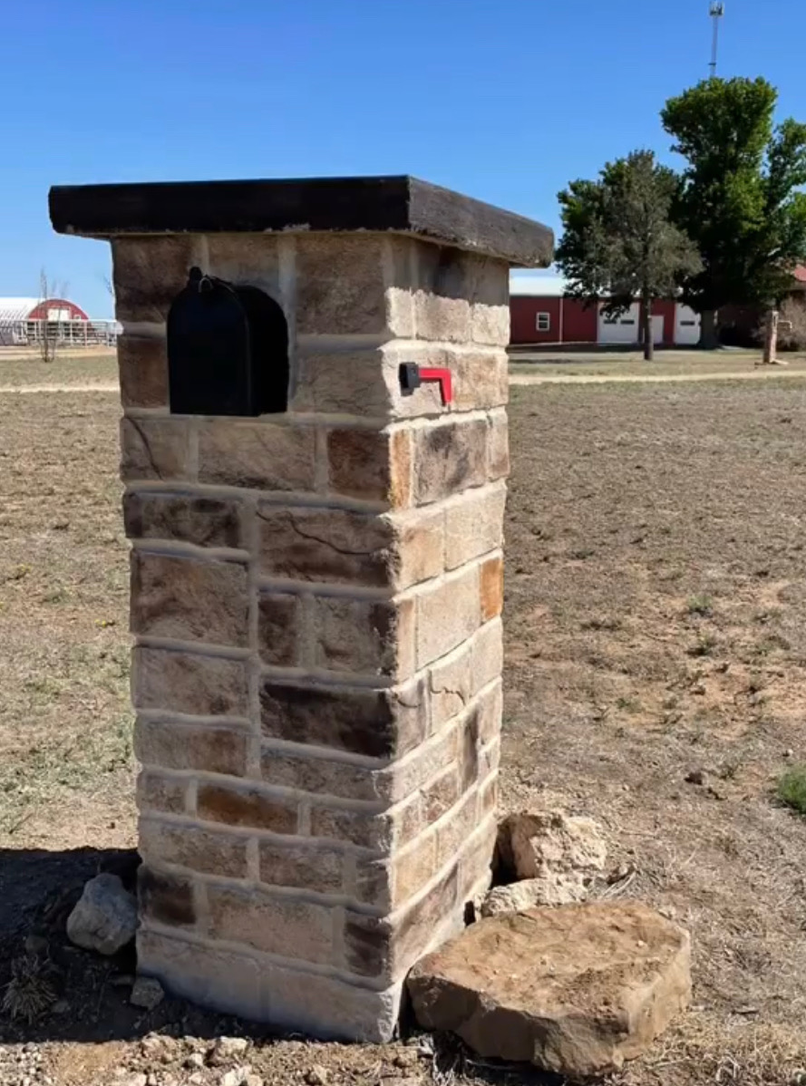 Custom Stone Mailbox Monument