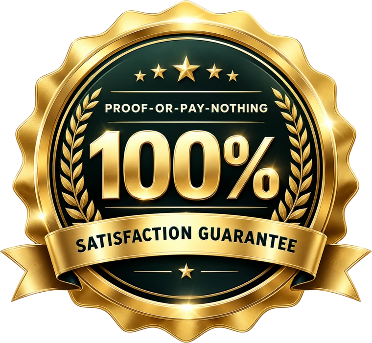 100% satisfaction guarantee: proof or pay nothing