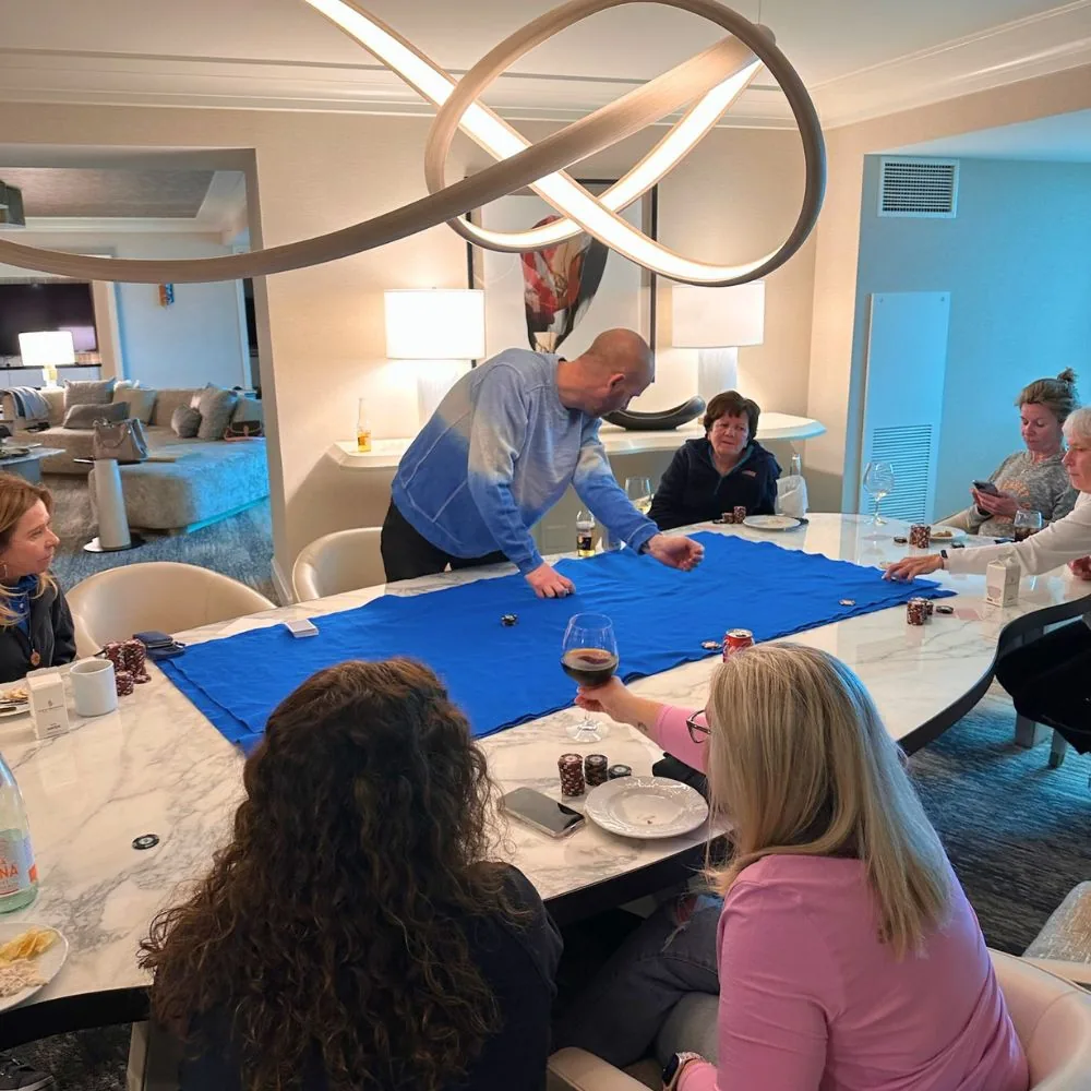 Private suite poker event for executives clients and corporate retreat groups