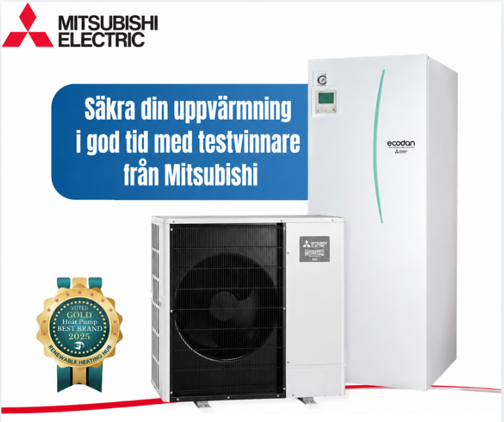 Mitsubishi Ecodan – luft/vatten värmepump