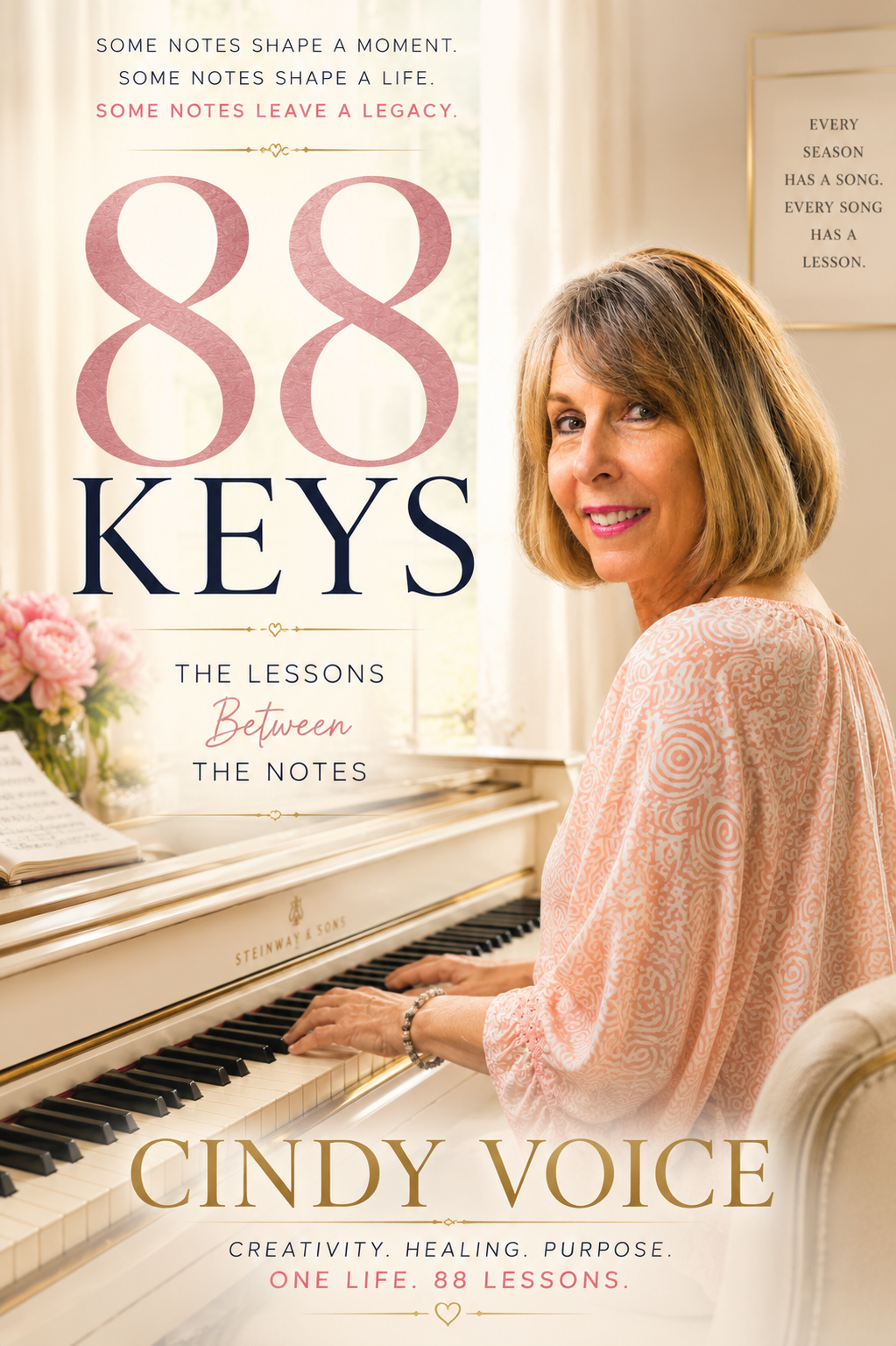 88 Keys book cover by Cindy Voice