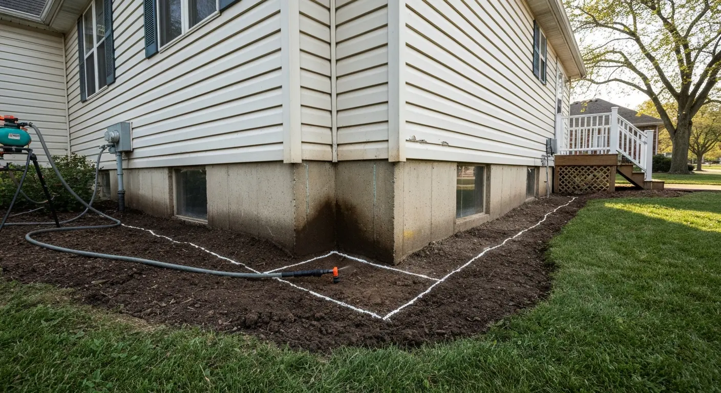 Exterior pest control treatment