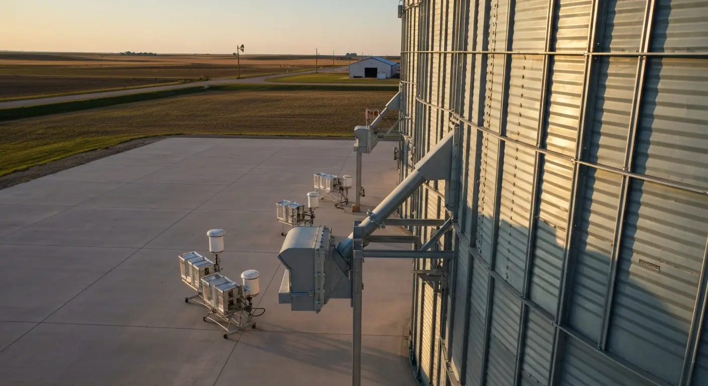 Commercial pest control for grain storage