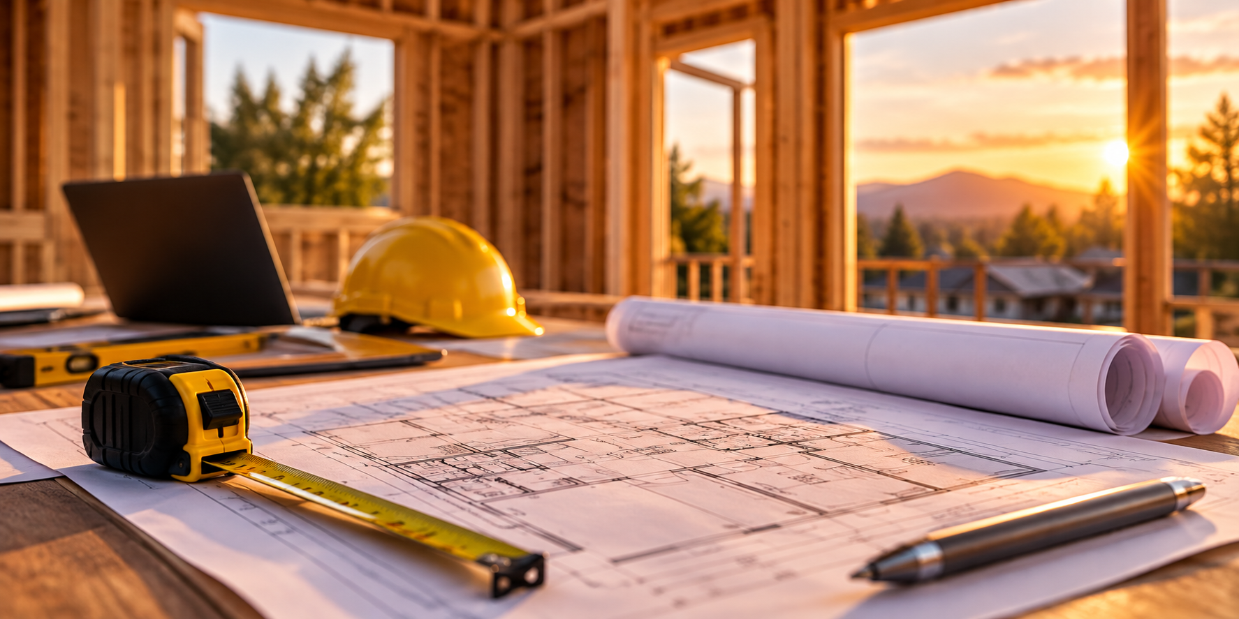 Residential construction plans representing conventional renovation financing