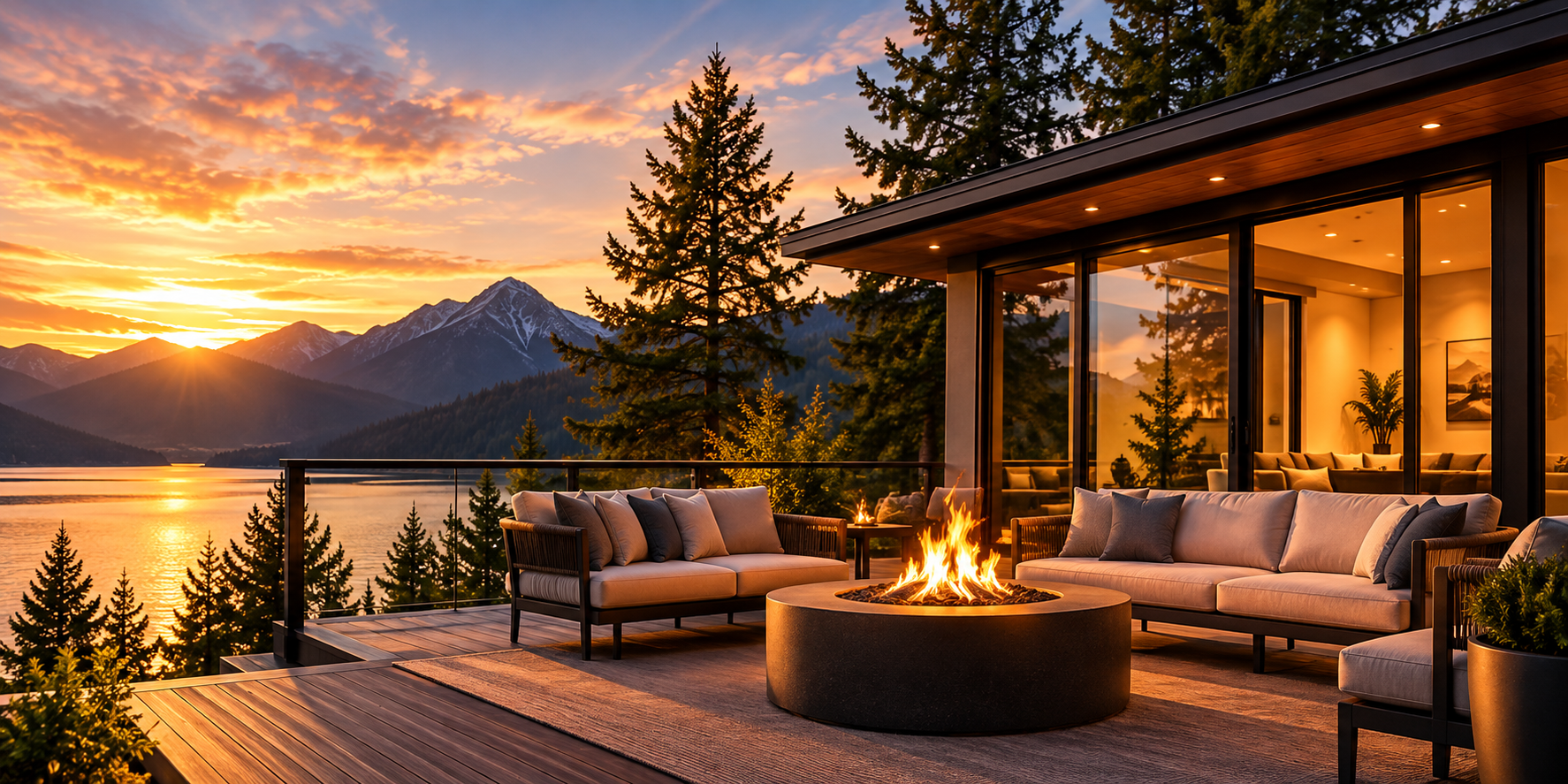 Mountain and lake retreat representing conventional second-home financing