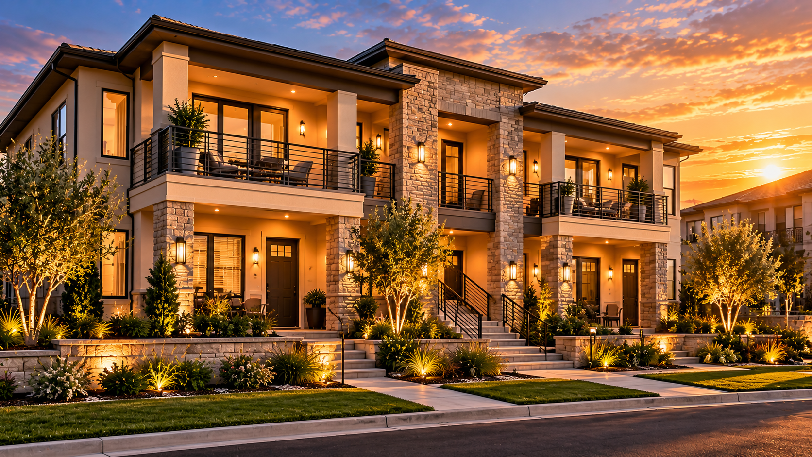 Upscale multifamily residence representing a jumbo investment property