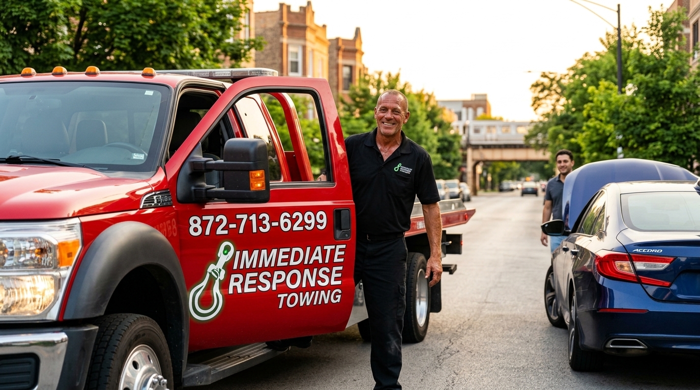 Tow truck arriving quickly to provide a direct paid tow instead of a delayed free service