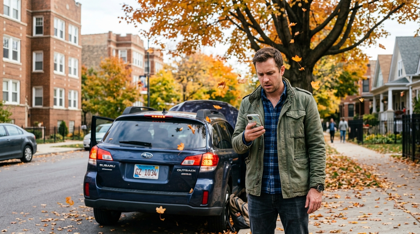 Driver confused about whether to search for a tow yard or a towing company