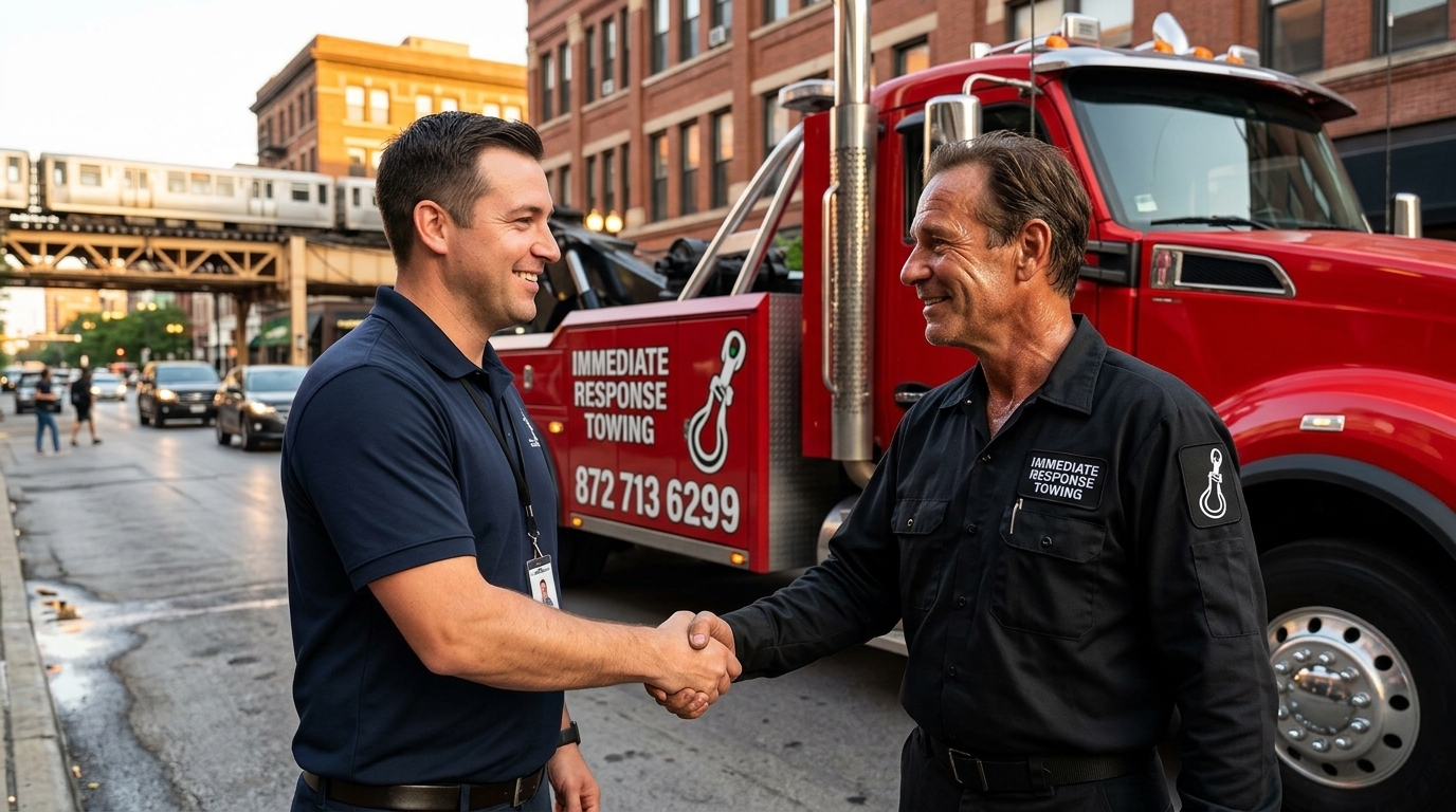 Fleet manager satisfied with a clear heavy duty towing quote