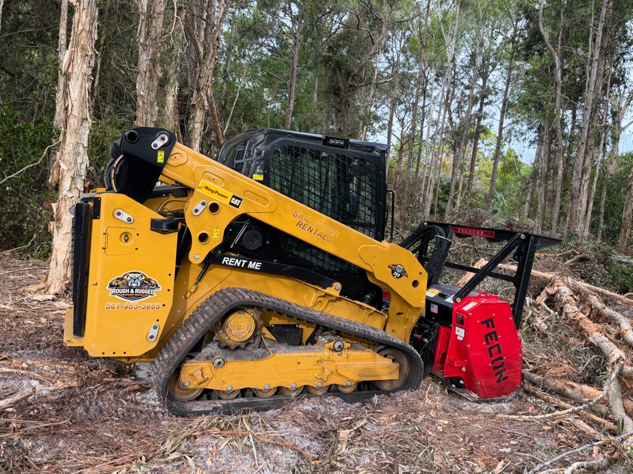 2026 Cat 275 with Fecon mulcher attachment, photo 3