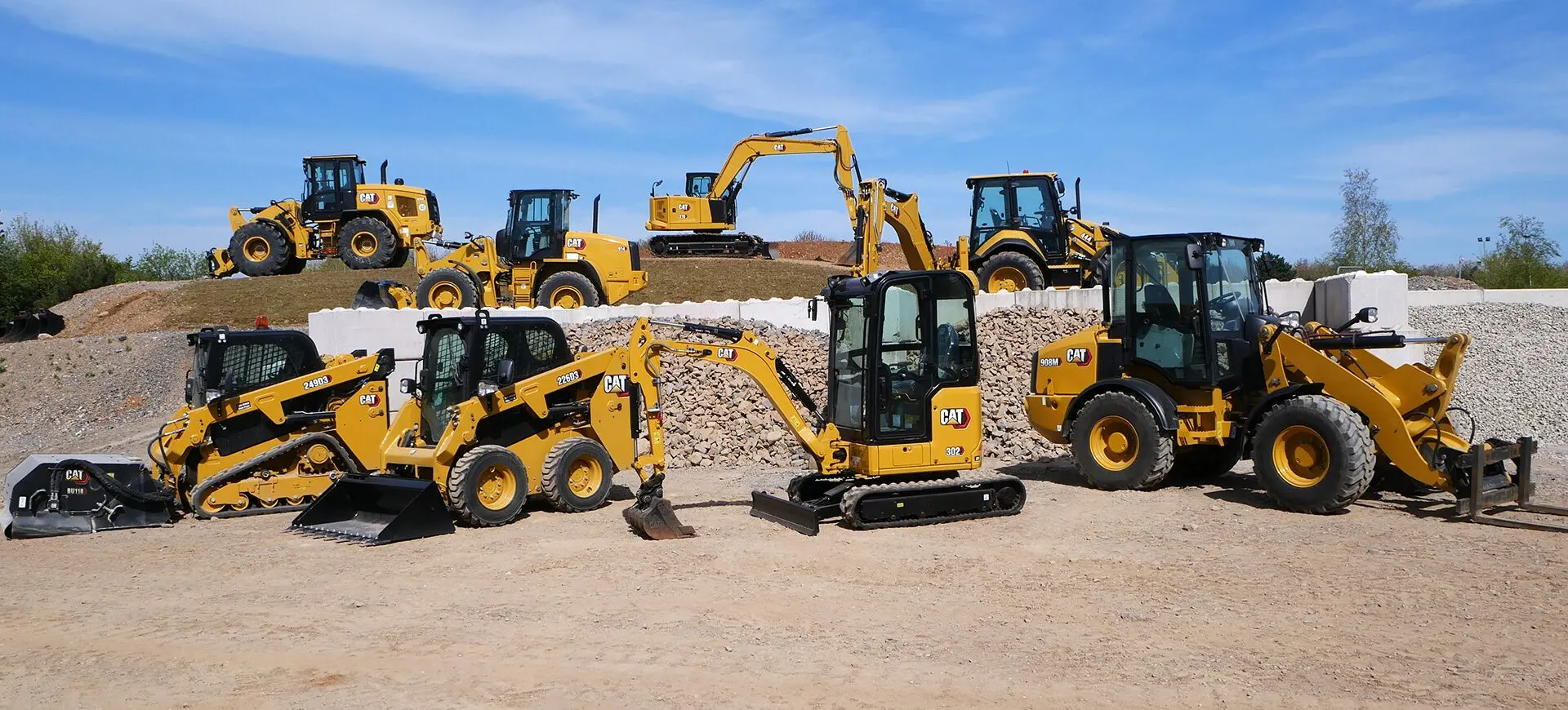 CAT skid steer rental delivery in Broward County