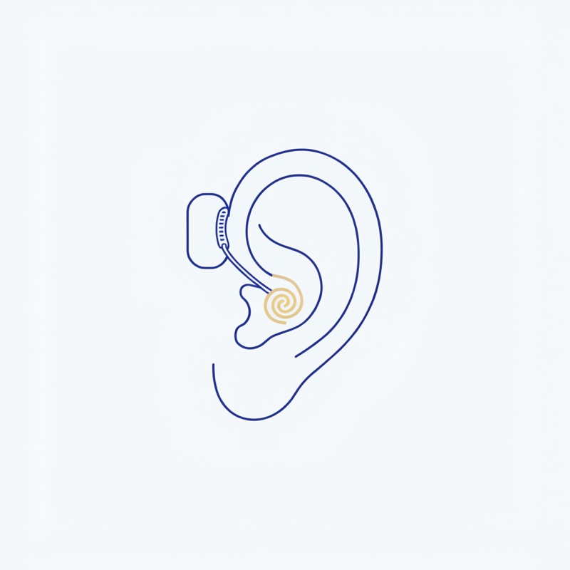 Esquema de un implante coclear