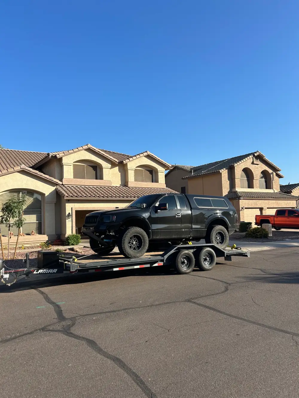 Dutchman Trailer Rentals trailer loaded with materials