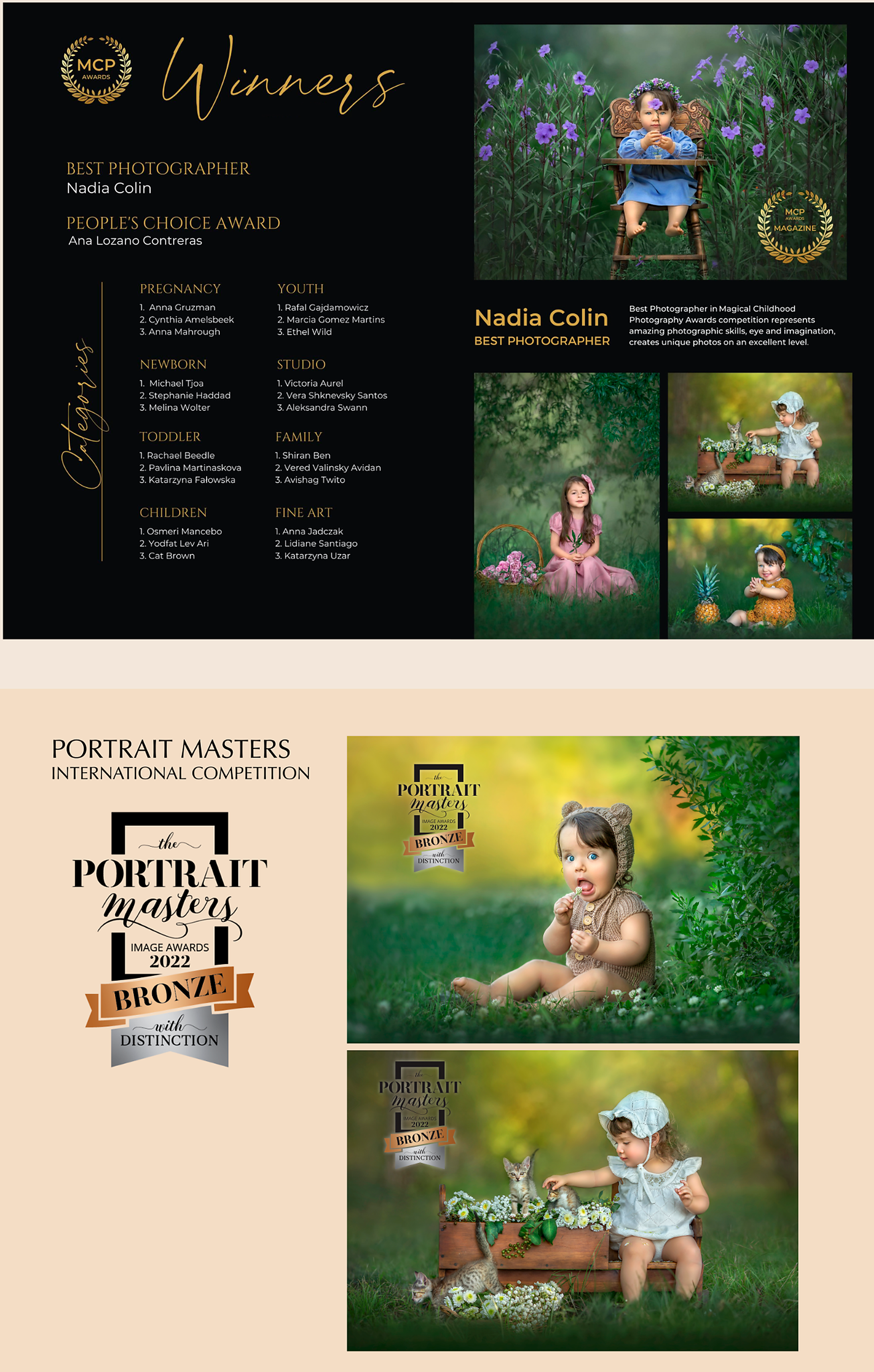 Awards and Portrait Masters recognition