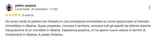 Testimonianza cliente