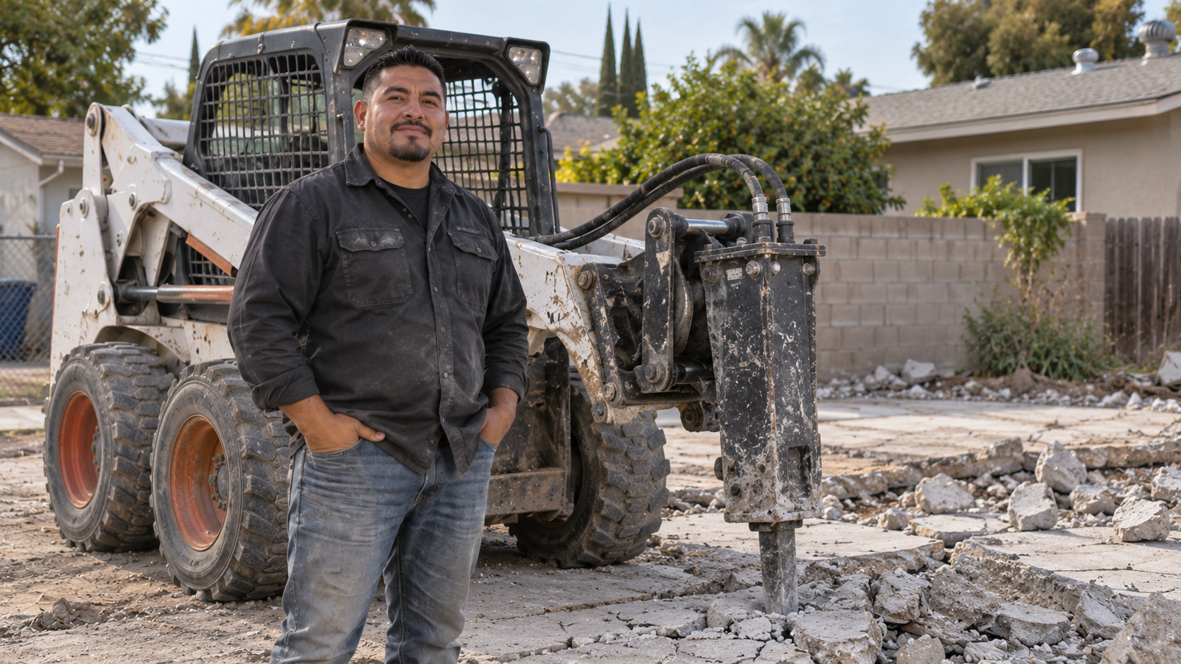 Demolition business owner at a jobsite