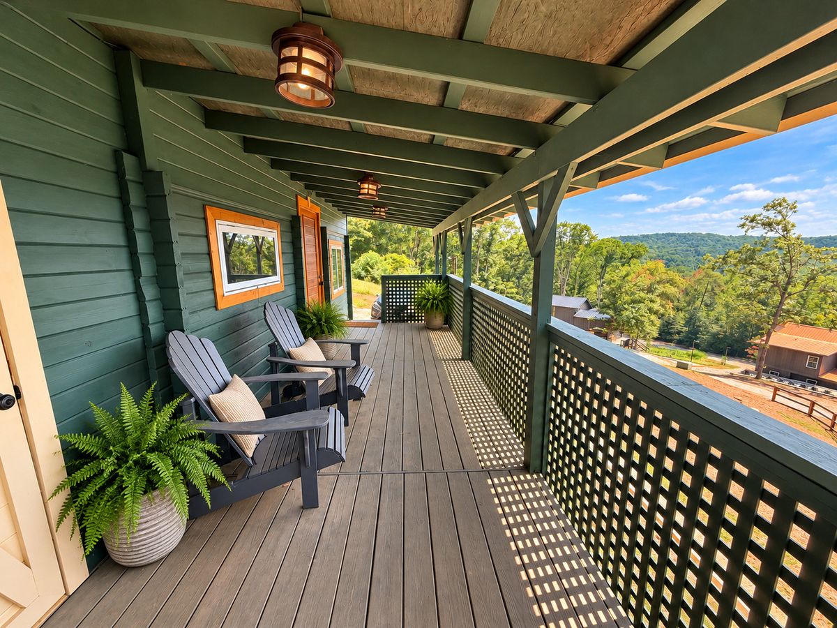 Red Top — The porch and the valley view