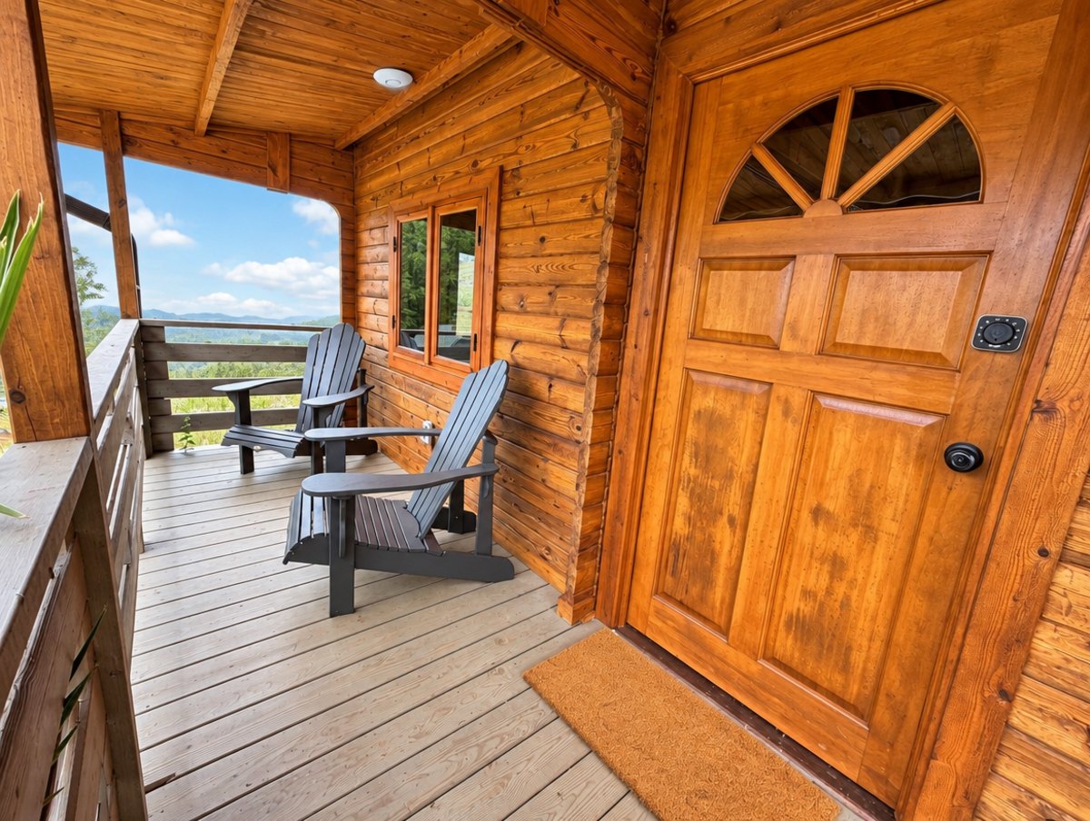 Toccoa Peak — Rocking chairs by the door