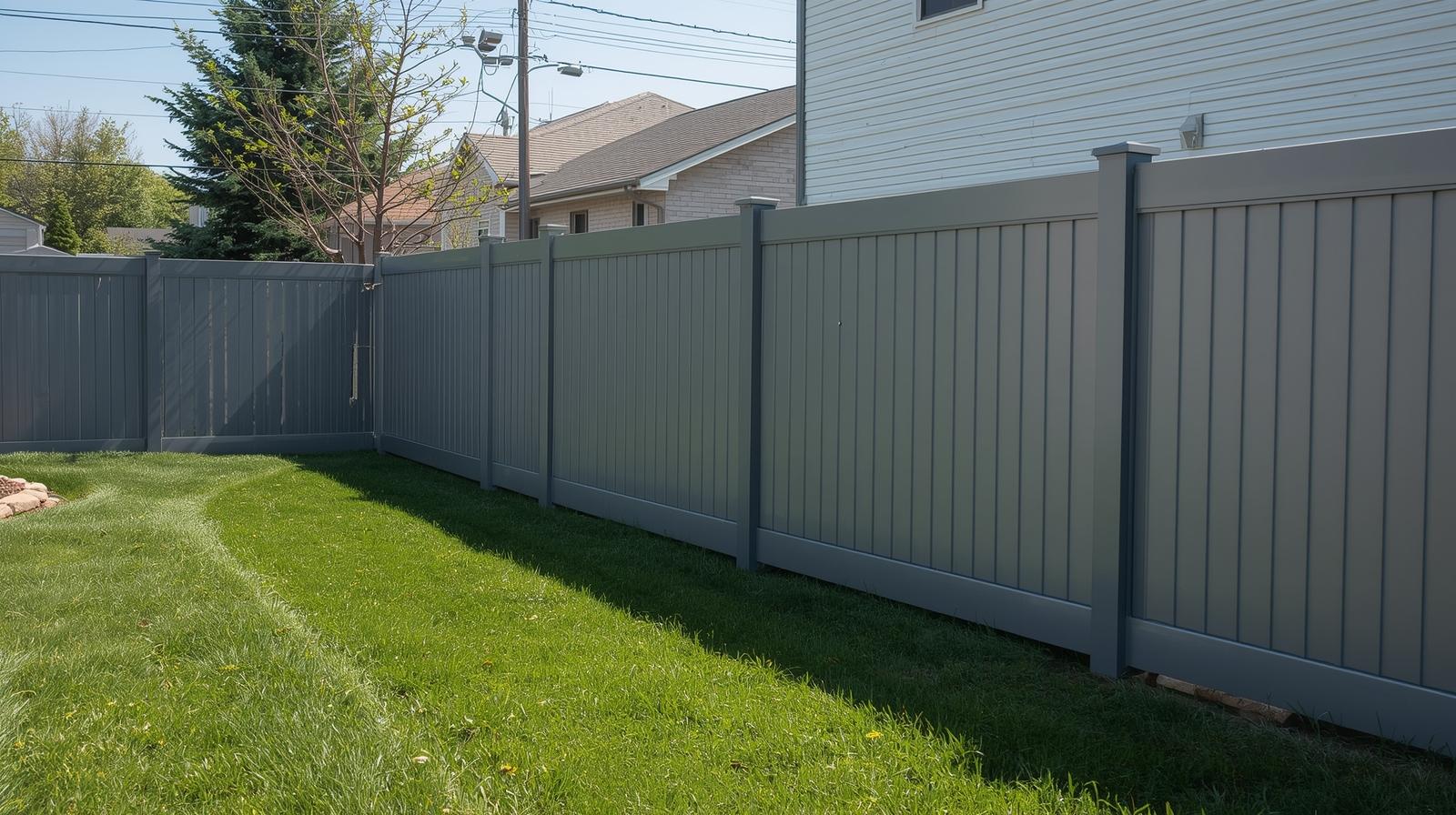 Black aluminum fence installation in Rockford IL providing decorative and secure residential perimeter fencing.