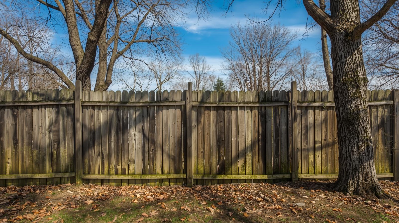 Wood fence in Wisconsin showing weather exposure and durability considerations.