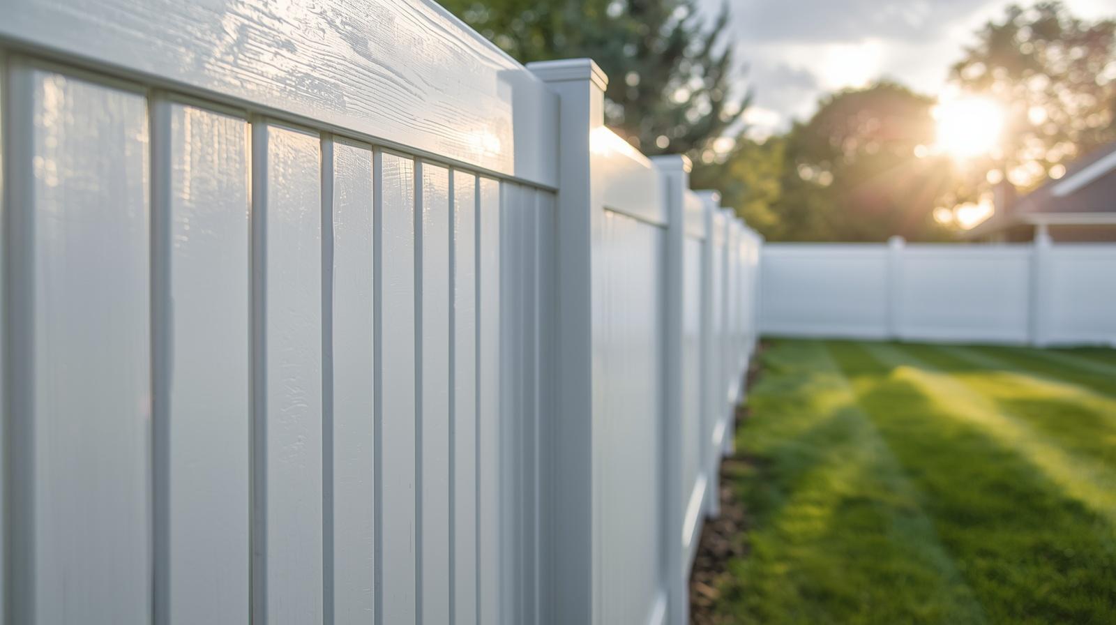 Fence installation project in Janesville WI backyard showing posts and panels being installed. Fence installation project in Janesville WI backyard showing posts and panels being installed.