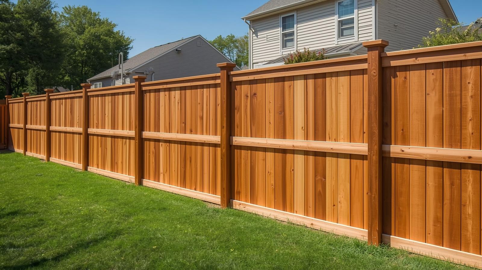Professional fence contractor installing residential fence in Southern Wisconsin neighborhood. Professional fence contractor installing residential fence in Southern Wisconsin neighborhood.
