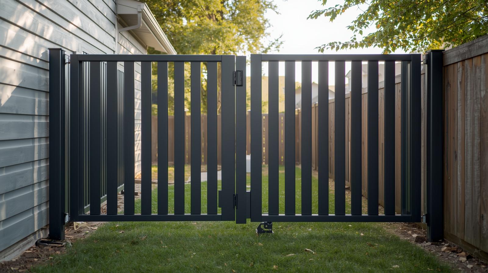 Driveway gate installation at residential property in Southern Wisconsin.
