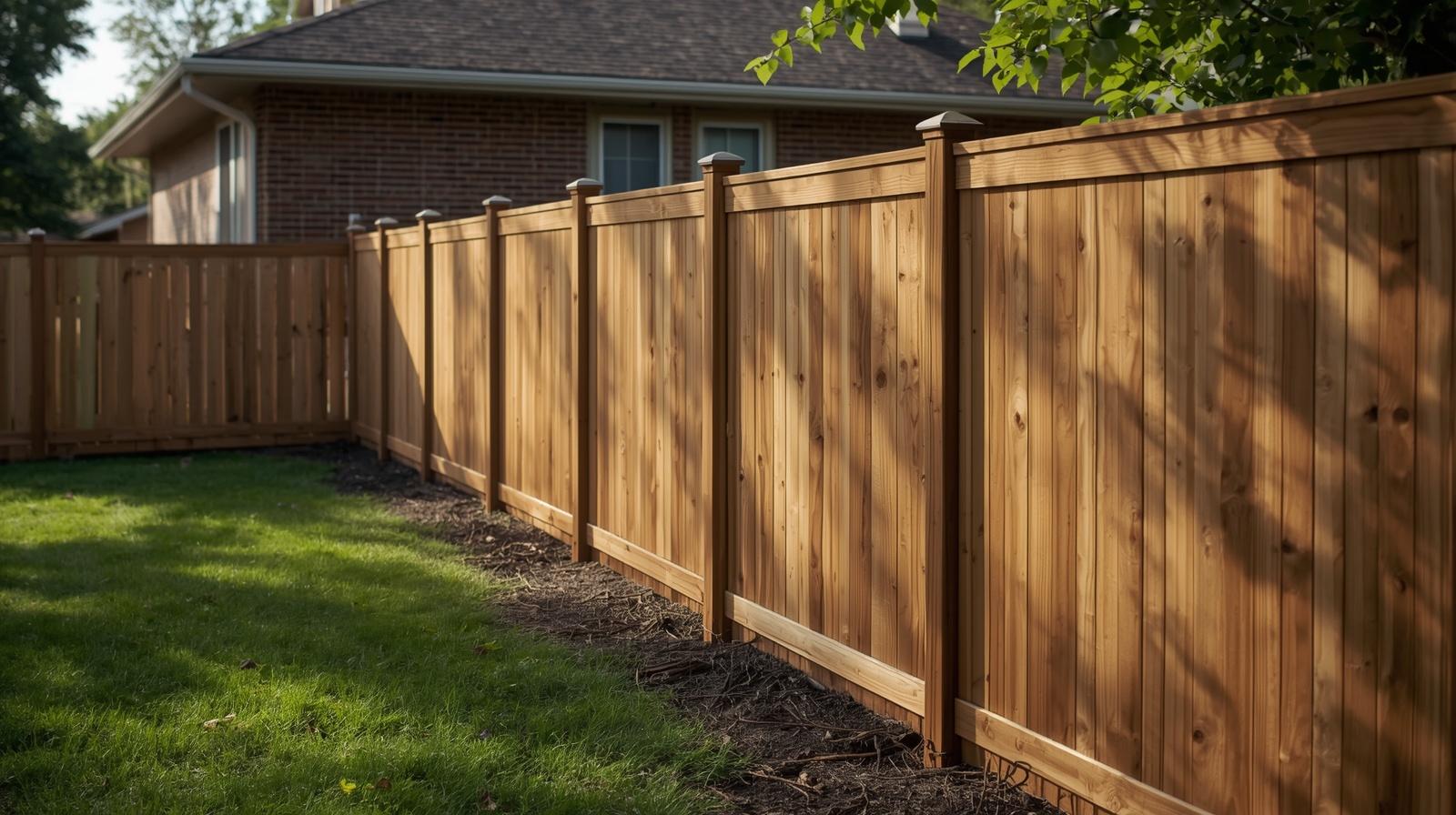 Residential fence installation in Janesville WI illustrating property line and height regulations. Residential fence installation in Janesville WI illustrating property line and height regulations.