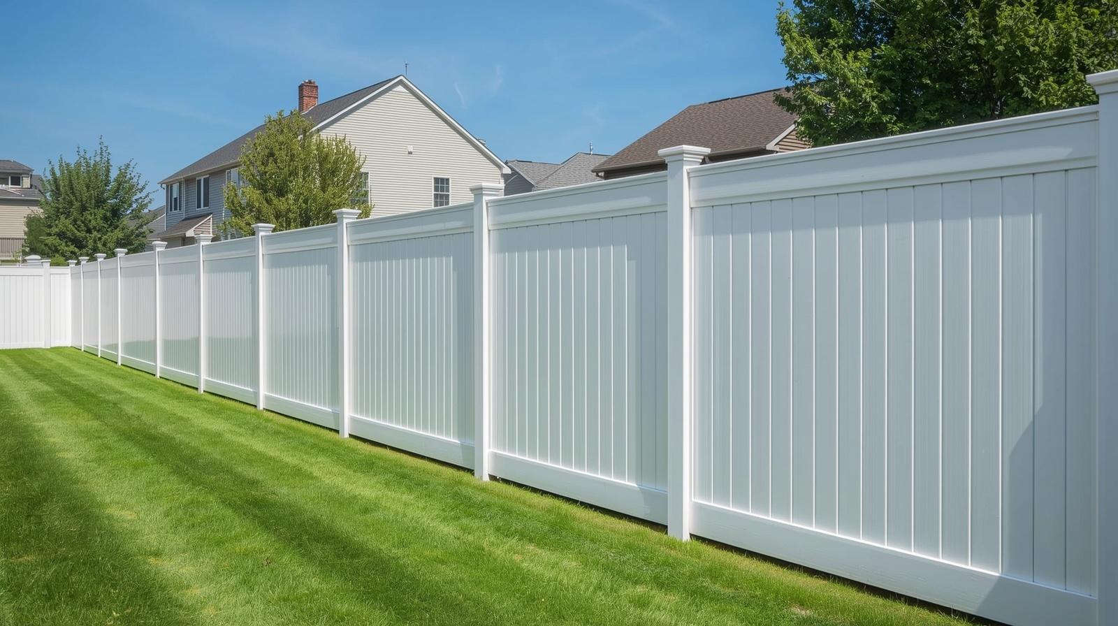 Residential fence installation in Lake Geneva WI backyard near lake property.
