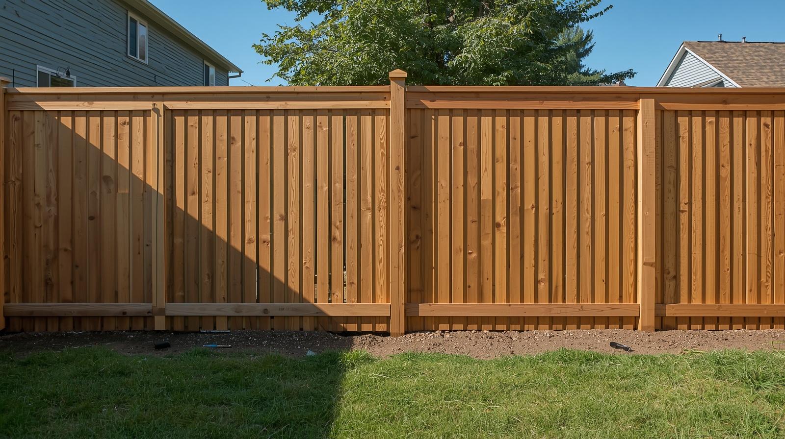 Privacy and security fence installation around property in Lake Carroll IL. Privacy and security fence installation around property in Lake Carroll IL.