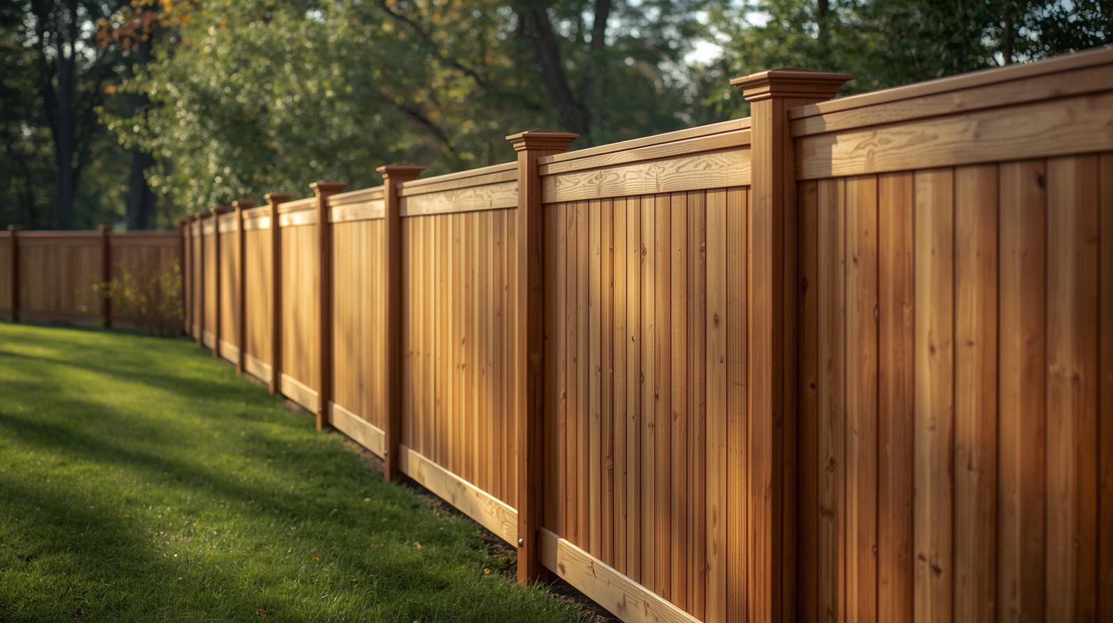 Privacy and decorative fence installation around property in Lake Geneva WI.
