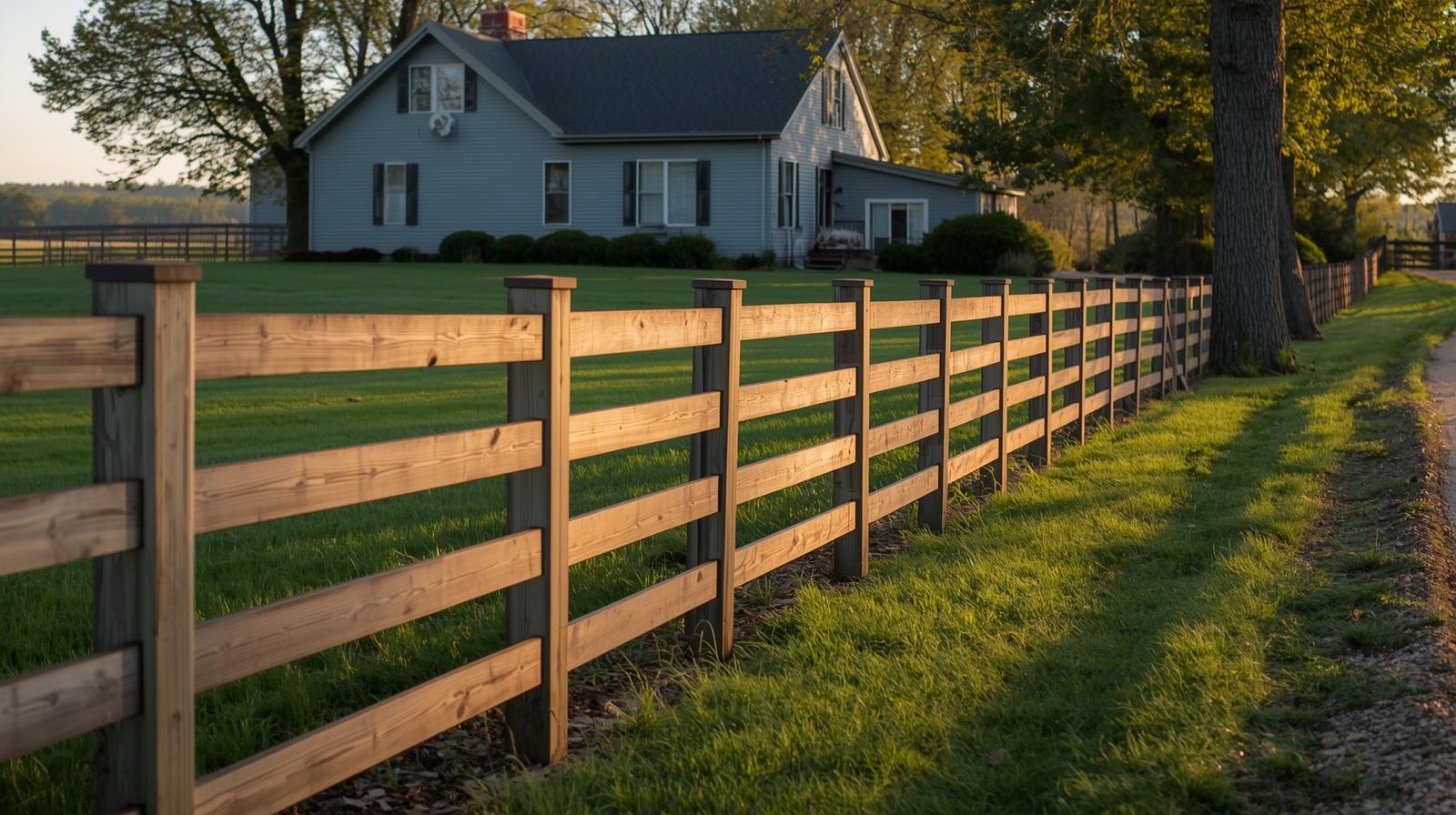 Farm and residential fence installation on property in Avalon WI.