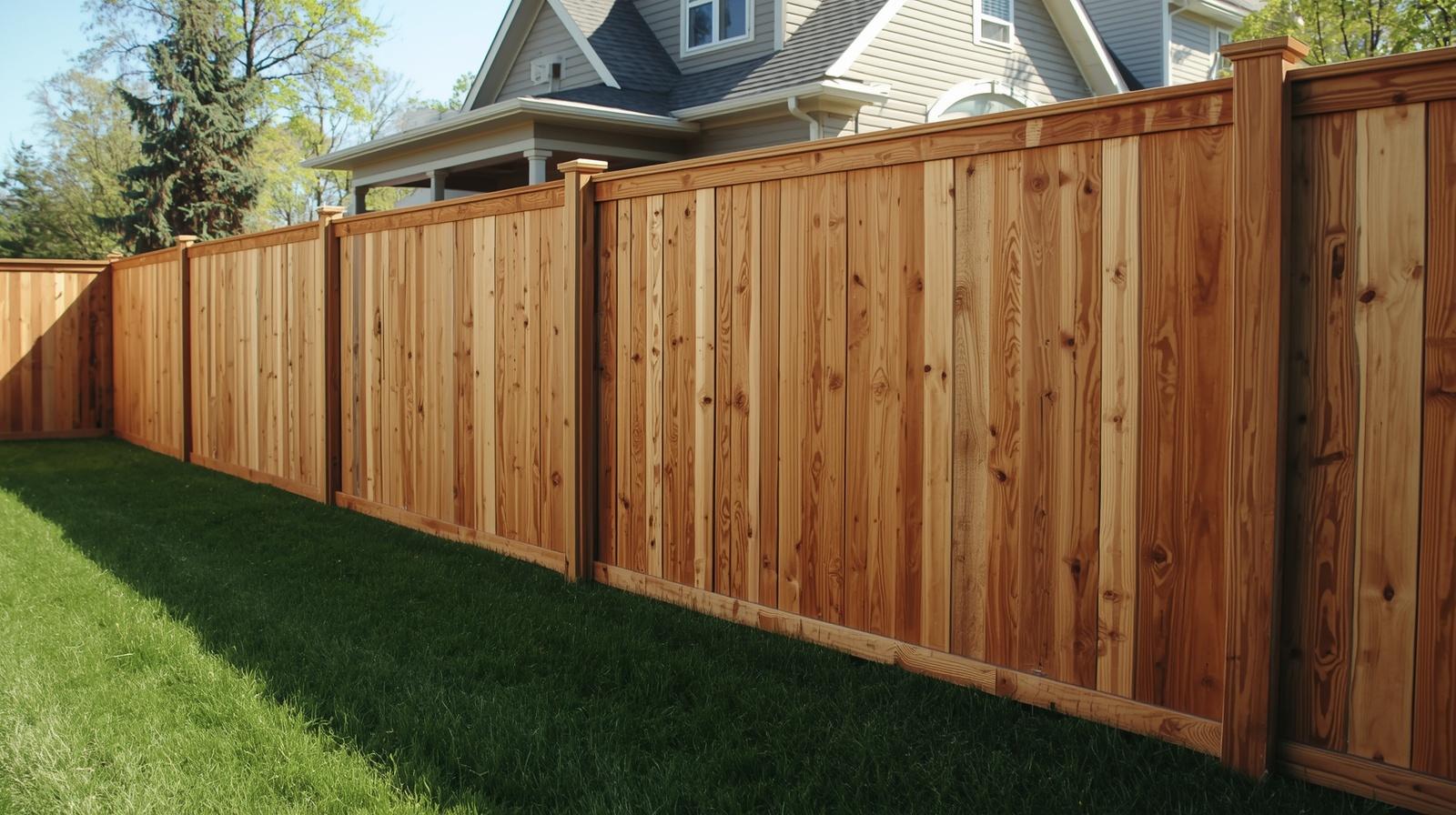 Fence installation project progressing from planning to completion in Newark WI.
