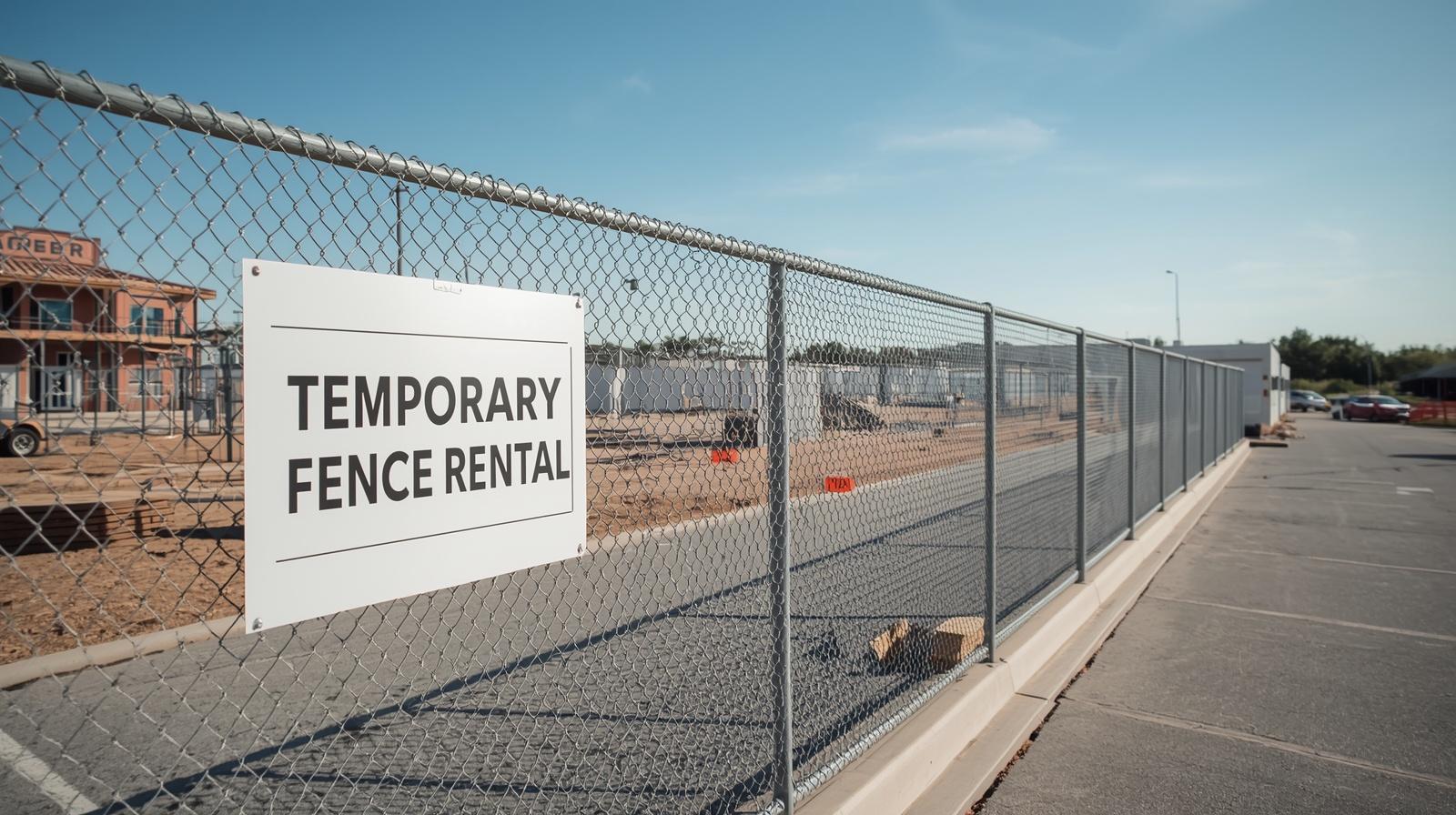 Temporary fence rental installed around construction site or event location in Machesney Park IL.