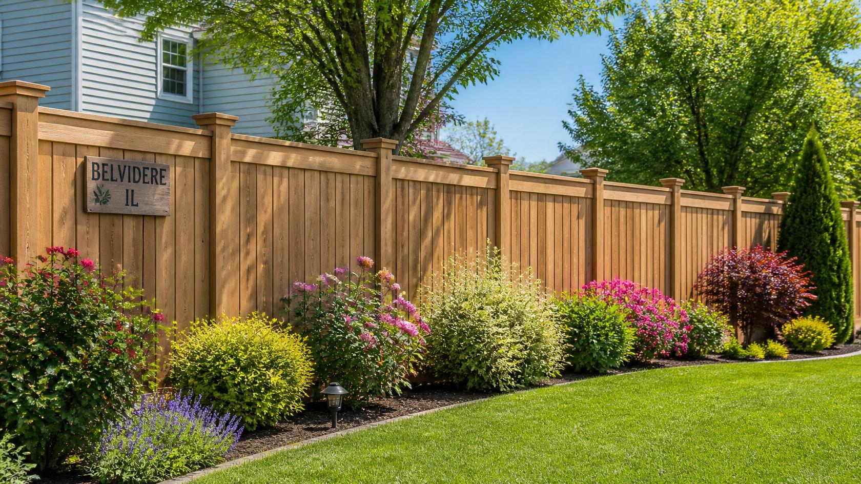 Homeowner planning a new fence in Belvidere, IL while comparing fence styles for privacy, security, and curb appeal.