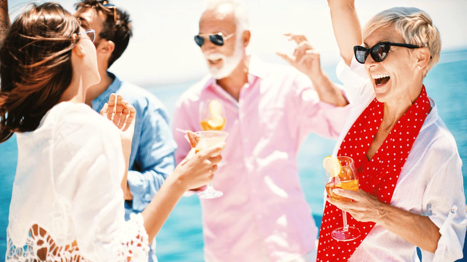 Happy couple traveling