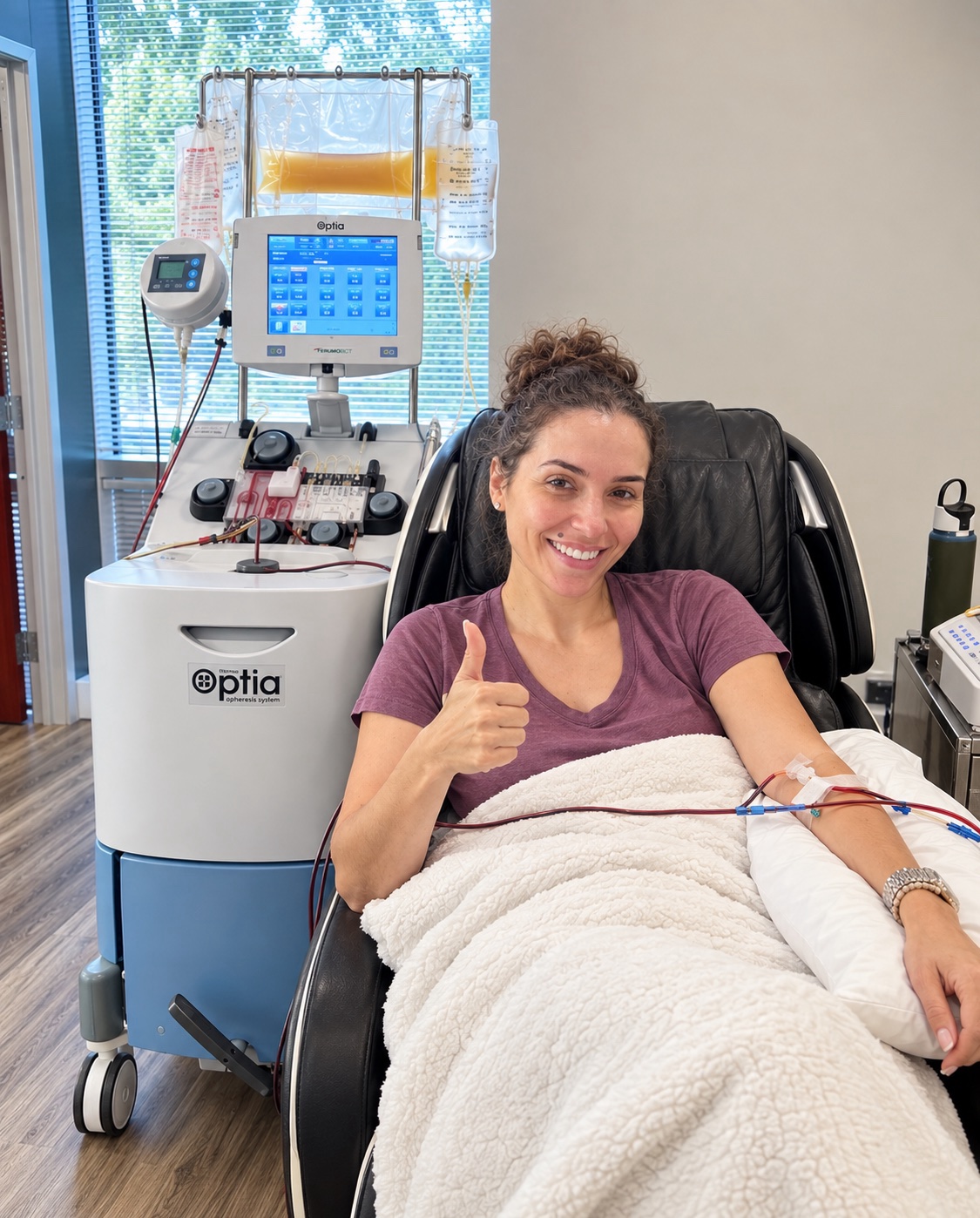 Patient receiving Therapeutic Plasma Exchange