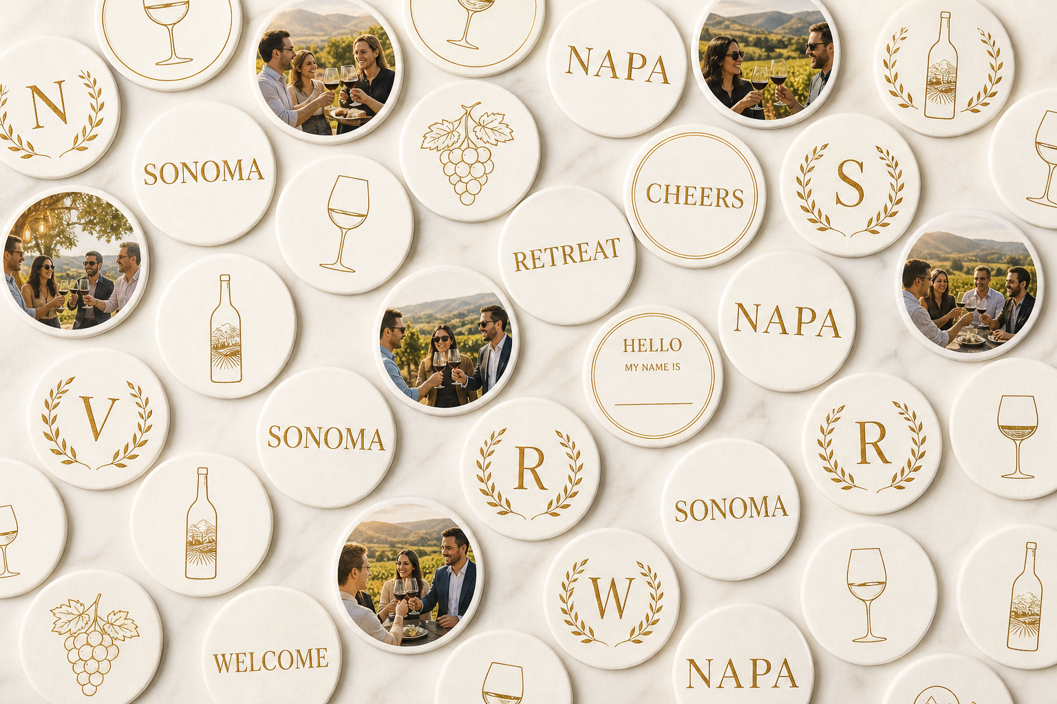 Custom edible drink toppers and edible images for Napa & Sonoma CA