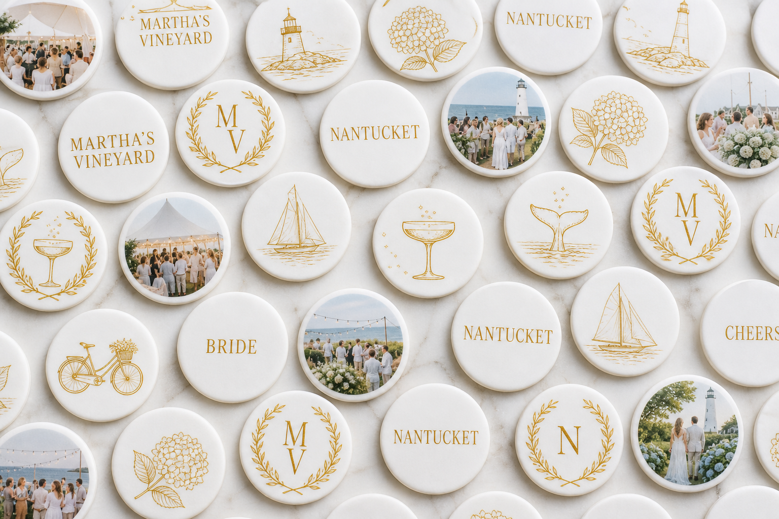 Custom edible drink toppers and edible images for Martha's Vineyard & Nantucket MA